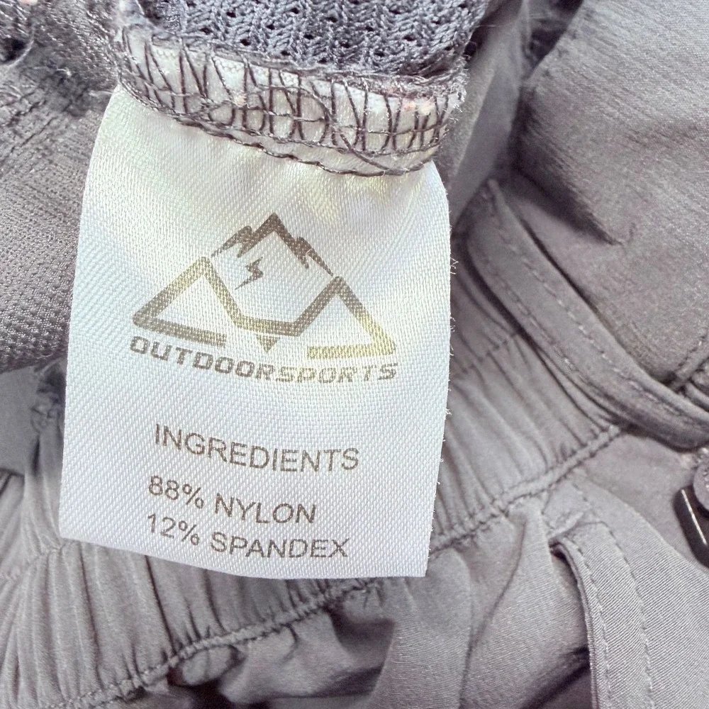 OutdoorSports Cargo Shorts Mens 36 Gray Cotton MultiPocket Casual Hiking Outdoor